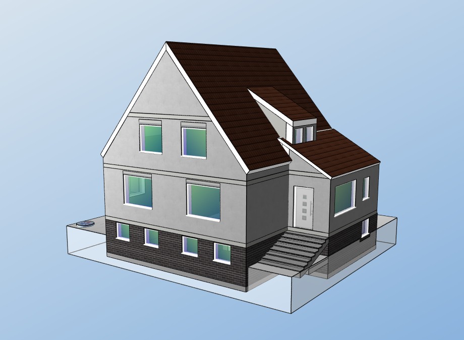 EFH Berlin-Reinickendorf – 3D-Straßenansicht