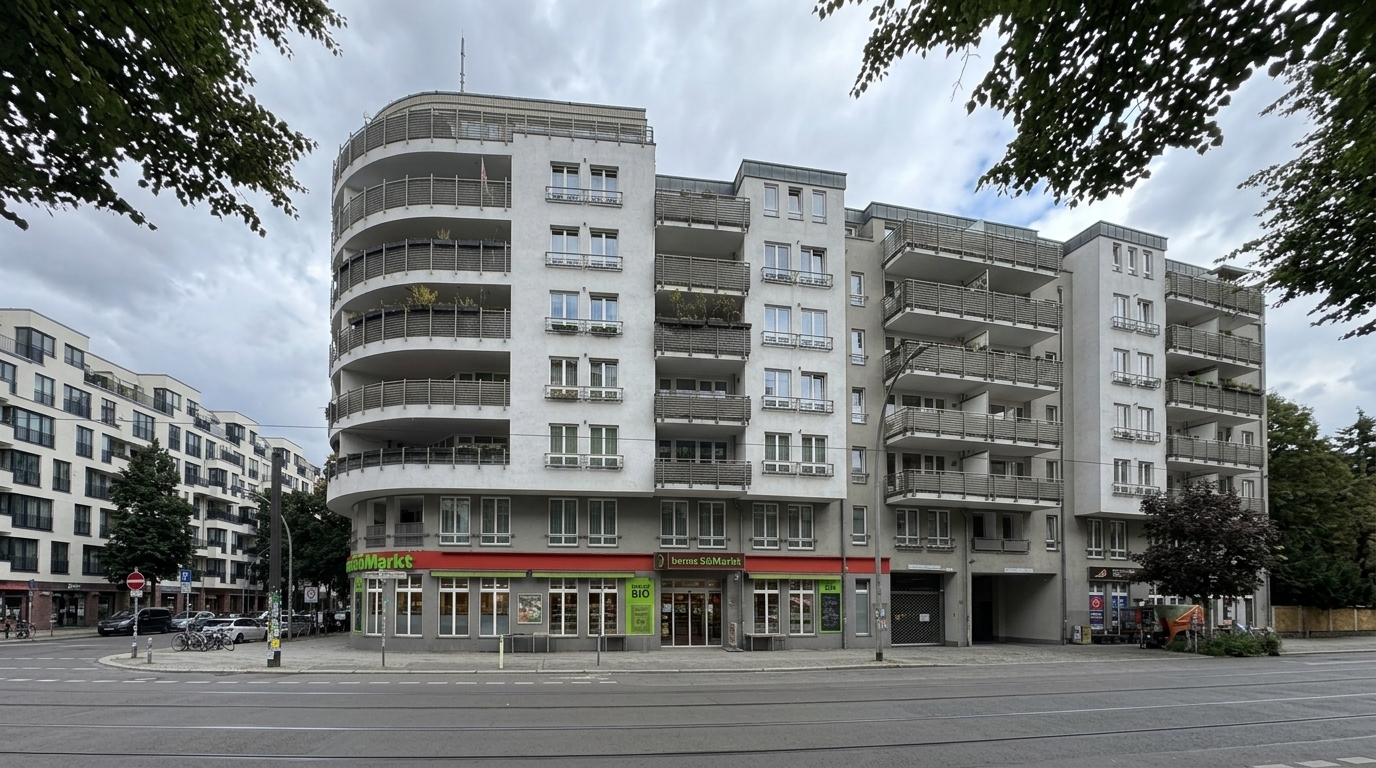 MFH Berlin-Friedrichshain – Außenansicht Eckgebäude