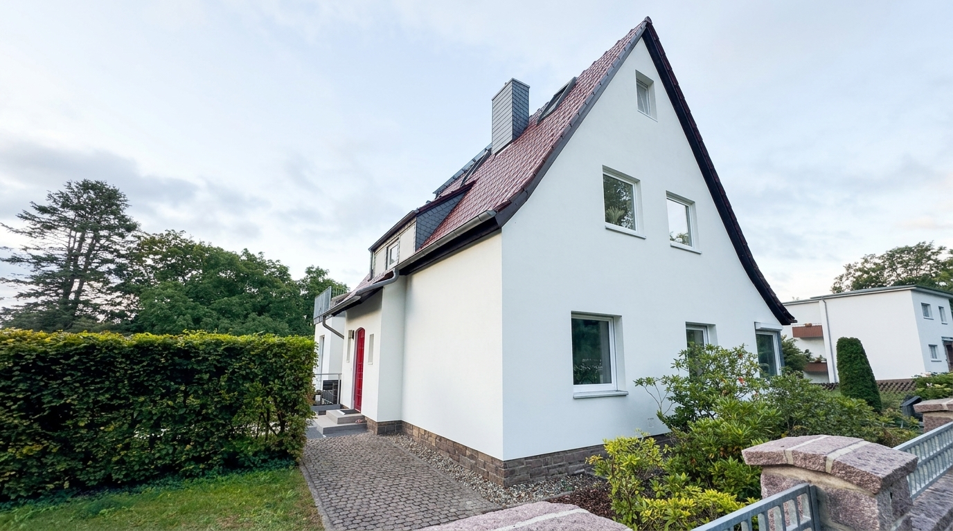ZFH Berlin-Pankow – Außenansicht Straße mit PV